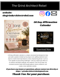 The 30-Day Affirmation Calendar — Start Your Day Right, Change Your Life