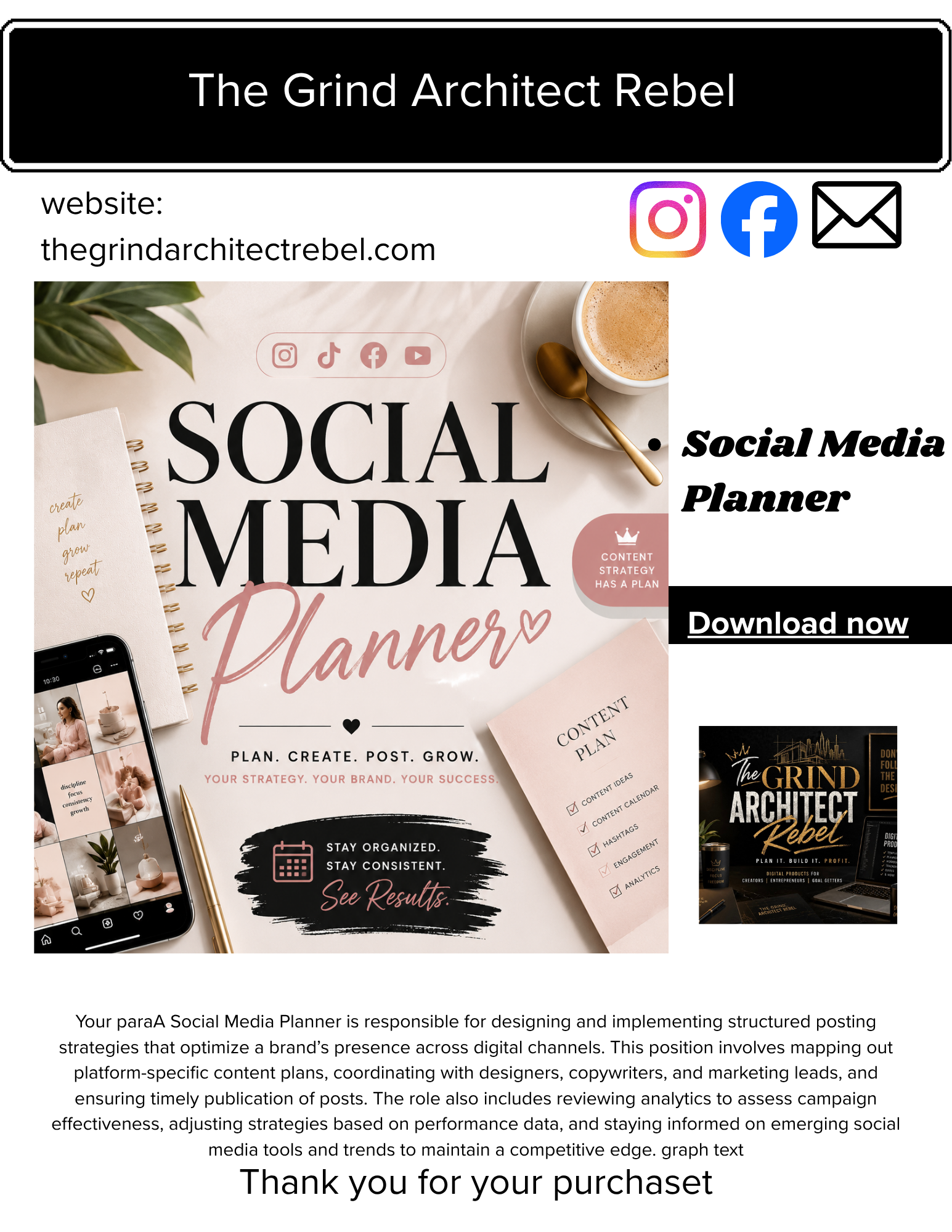 Social Media Planner – Digital Content Organizer